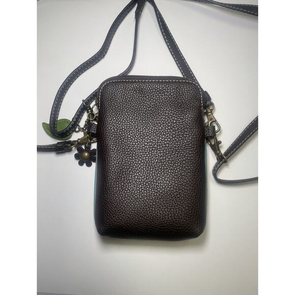 Chala crossbody purse ! FLOWER! Cell Phone Holder! Blue/Turquoise - Picture 4 of 10